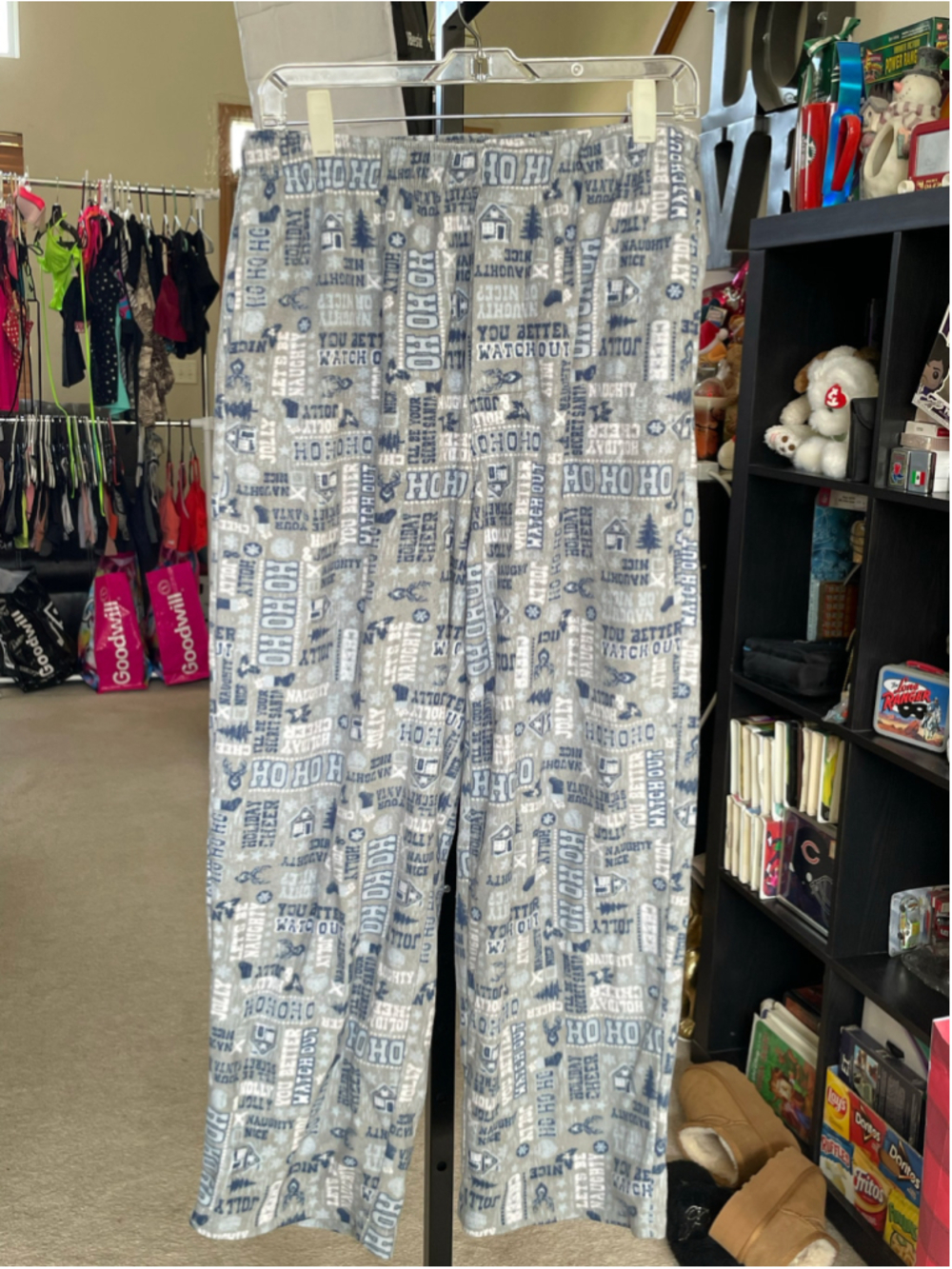 Men's John Bartlett Statements Gray Blue Christmas Boxer Briefs M